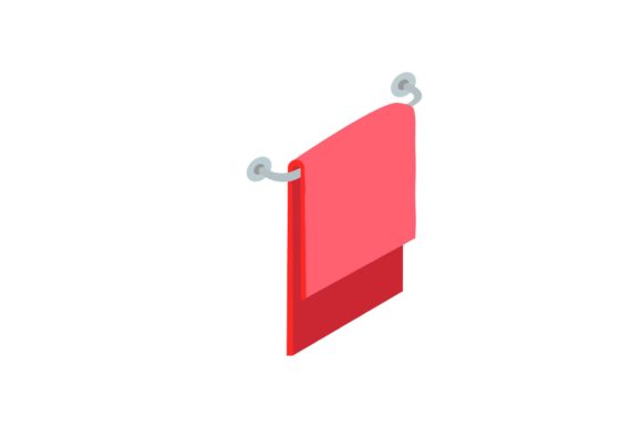 Bathroom Towel Red Illustrations: Graphics & Vectors