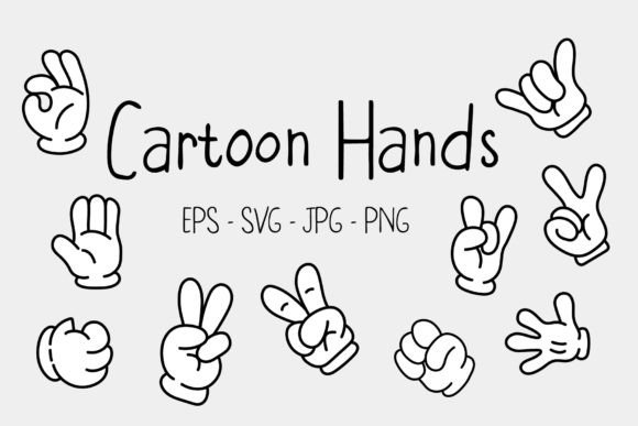 Cartoon Hand Set Illustrations: Graphics for Sellers