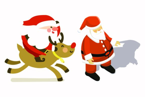 Christmas Santa Funny Deer Graphics & Illustrations Review