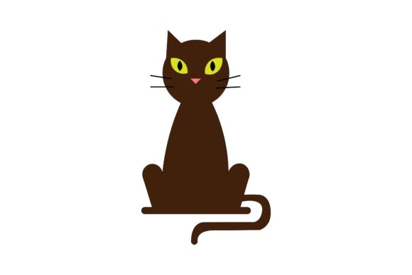 Halloween Cat Brown Illustrations: Graphics Asset Review