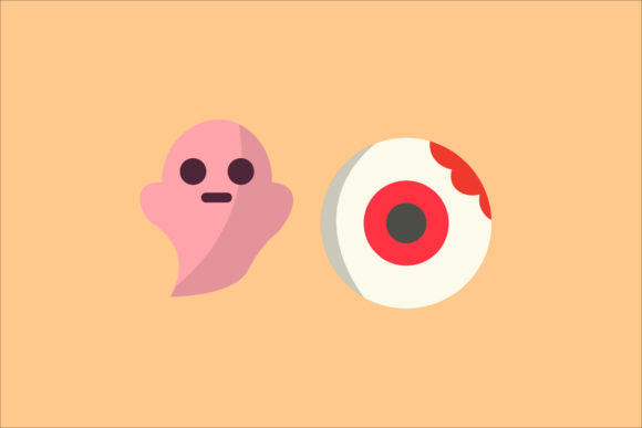 Halloween Ghost and Eyes Illustrations for Branding