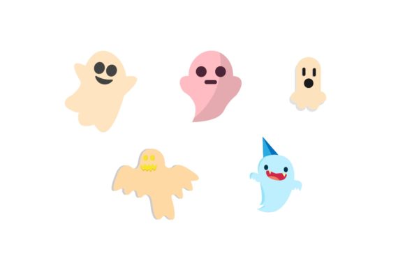 Halloween Ghost Illustrations Set: Graphics for Brand Marketing