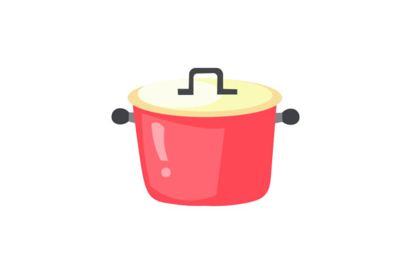 Kitchen Pan Pink Color Illustrations Graphics Review