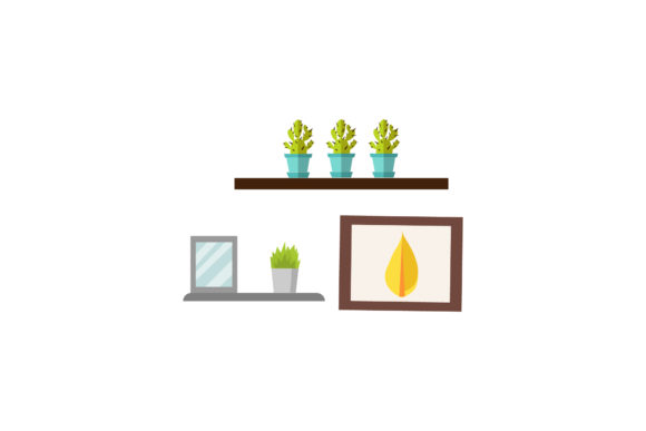 Living Room Vectors Illustrations Set for Graphics