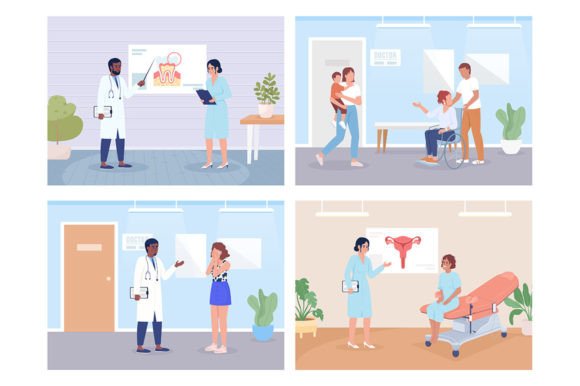 Medical Service Illustrations Set: Graphics for Modern Branding