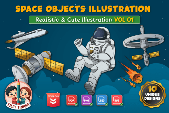 Space Objects Illustrations Vol 01: A Designer's Graphics Review
