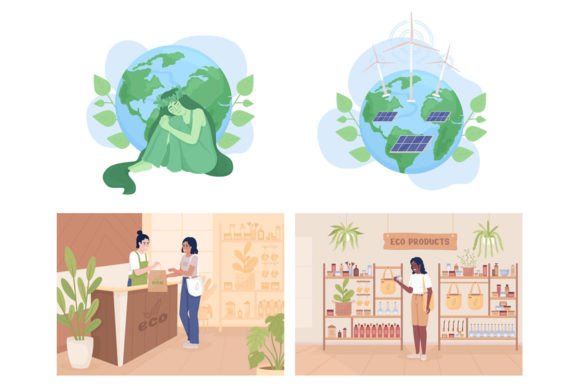 Sustainable Lifestyle Graphics & Illustrations Review