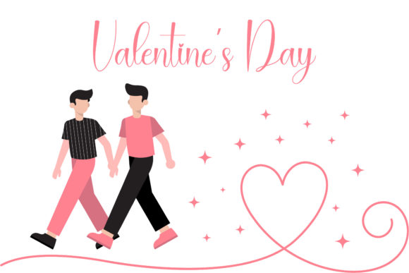 Valentine Couple Date Illustrations for Brand Graphics